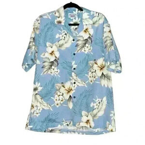 Pacific Legends Size L 100% Cotton‎ Hawaiian Shirt Cruise Vacation Beach